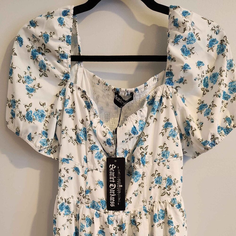 Scarlet Darkness Cottagecore Dress